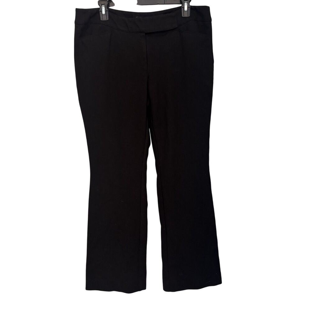 White House Black Market Womens Pants Black Size 14R Bootcut Cotton Blend